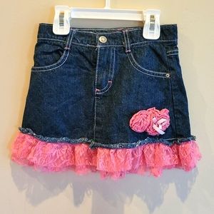 XOXO Girls denim skirt size 3T